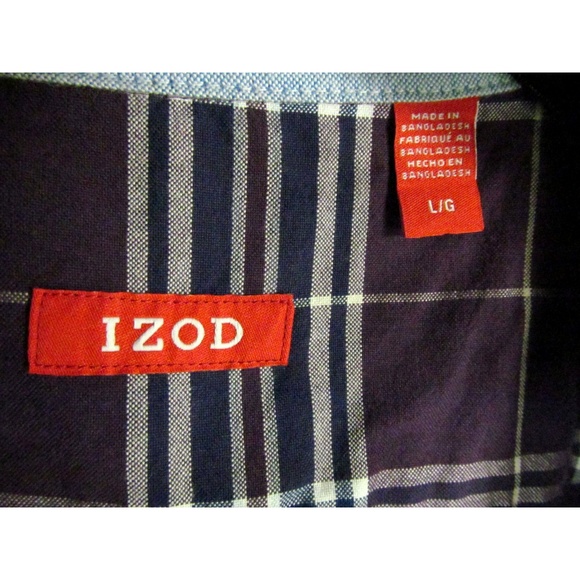 Izod Men's Shirt Size L Long Sleeve - Picture 3 of 4